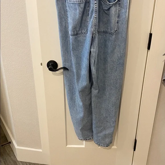 Free People Light Wash Denim Jumpsuit - Casual Women's One-Piece- XL - Picture 9 of 10